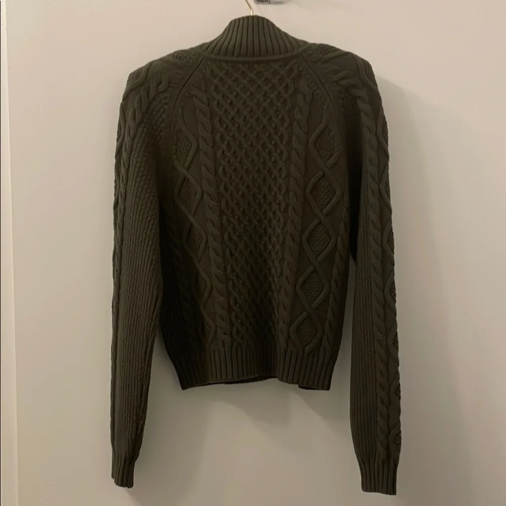 Aritzia Sunday Best half-zip cable knit sweater NWT - Picture 3 of 3